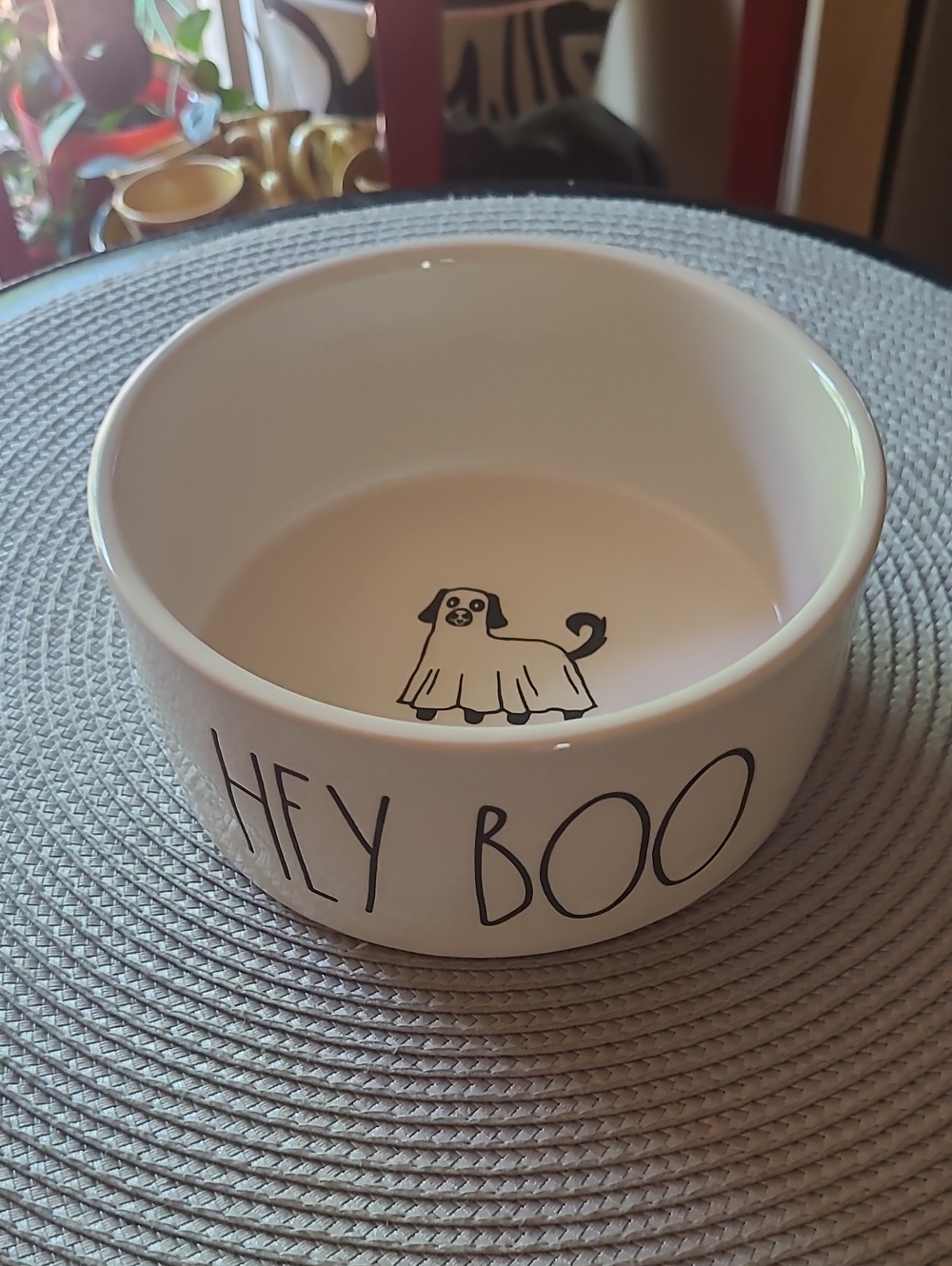 Rae Dunn Halloween Ghost Dog Bowl